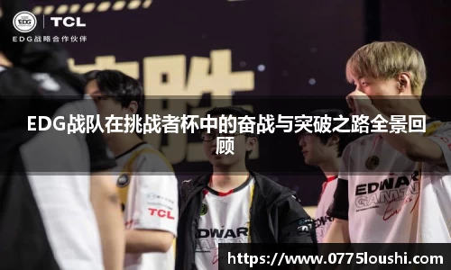EDG战队在挑战者杯中的奋战与突破之路全景回顾