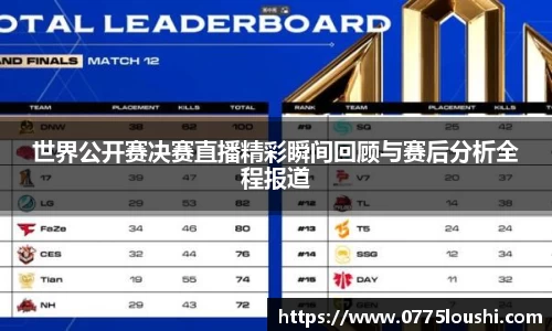 世界公开赛决赛直播精彩瞬间回顾与赛后分析全程报道