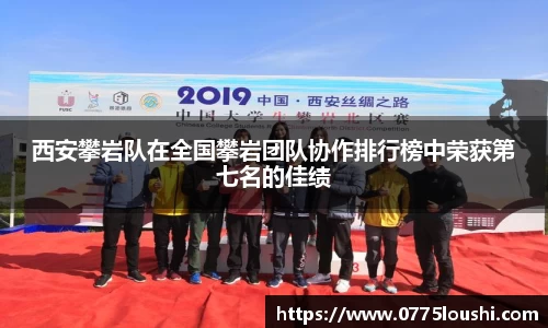 西安攀岩队在全国攀岩团队协作排行榜中荣获第七名的佳绩
